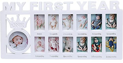 Danlai Mein Erstes Jahr 0-12 Monate Rahmen Baby Bilderrahmen Für Fotoerinnerungen Für Neugeborene Wachsende Gedächtnisgeschenke