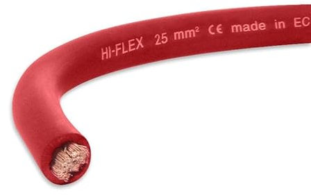Cable Electrique Extra Souple Batterie SOUDAGE Rouge 25 mm² - 10 METRES