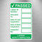 24 Ladder Safety Inspection self Adhesive Vinyl Stickers - 79mm x 48mm Green (24 Pack)