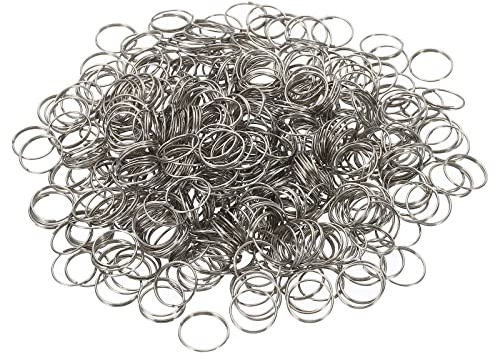PATIKIL Mini Split Ring, 500 Pack 11mm/0.4 OD Split Circular Ring Stainless Steel Clip Ring for Fastening Chandelier Crystal Lamp Accessories, Silver