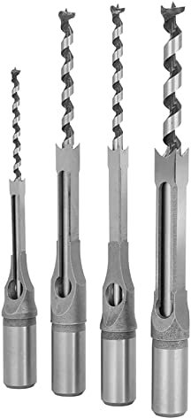 Taladro de Agujero Cuadrado, 4 Piezas Brocas de Agujero Cuadrado para Taladros de Agujero Cuadrado Máquinas de Espiga Cuadrada, Cinceles de Madera