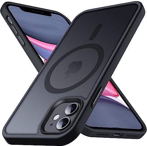 Anqrp Designed for iPhone 11 Magnetic Case, Compatible with Magsafe, Shockproof Soft TPU Bumper, Scratch-Resistant Back, Anti Fingerprint for iPhone 11 Cover 6.1, Black