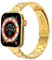 MoKo Correa Delgada de Metal Compatible con Apple Watch 41mm 40mm 38mm, Pulsera Fina de Acero Inoxidable de Repuesto para iWatch Series SE 2 SE 9 8 7 6 5 4 3 2 1 para Mujeres Hombres, Oro