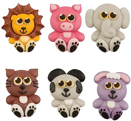 Günthart 72 Tiere aus Zucker mit jeweils 6 verschiedene Tiere wie Löwe, Schwein, Elefant, Katze, Hund und Koala