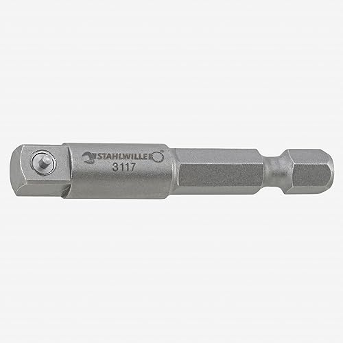Stahlwille 3117 6,35 mm Sechskant-zu-Vierkant-Adapter, maschinenbetrieben, 50 mm