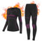SIMIYA Thermounterwäsche Damen Skiunterwäsche Funktionsunterwäsche Warm Atmungsaktiv Ski Unterwäsche Damen Set Thermo Unterwäsche Damen Sportunterwäsche in Winter Herbst(Schwarz+Rosa,L)