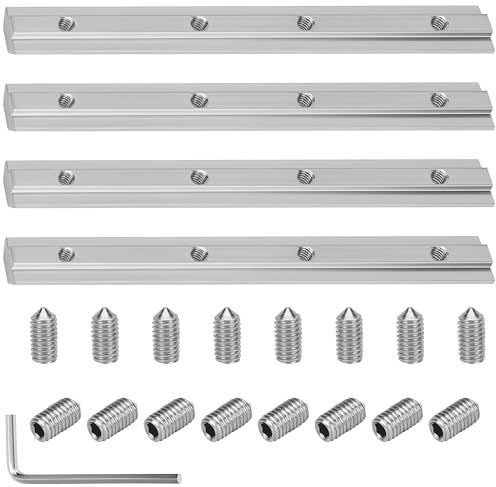Belle Vous Lot de 4 Connecteurs de Rails avec Vis - Série 2020 - Extrusion de Joint 100 mm pour Profilé - Compatible avec le Support de Plaque Plate à Rainure en T - avec Vis M6