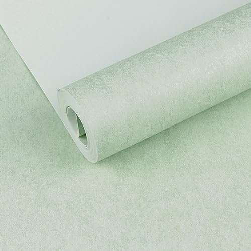 Literarischer und Retro-Industrie-Stil, Zementgrau melierte Tapete, Vlies, einfarbig, Wohnzimmer, Café, Hintergrundtapete, Hellgrün