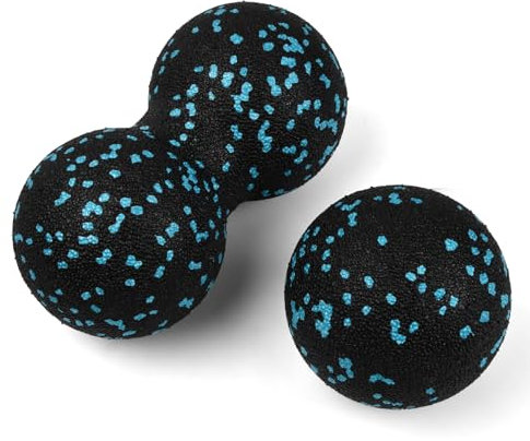 Xzeemo Juego de Bolas de Masaje, Pelotas de Masaje para Fascias, Bola de Maní Masaje, Bola Doble de Lacrosse, para Liberación Miofascial y Masaje de Tejido Profundo del Cuello y La Espalda