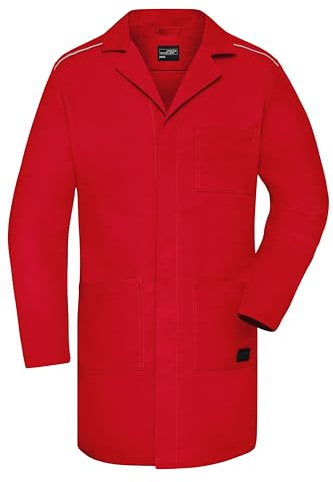 James & Nicholson Arbeitsmantel Materialmix - Strapazierfähiger Arbeitsmantel aus meliertem Baumwolle-Polyester-Gewebe