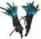 TASHELLS Fasching Pfauenfedern Armband，Karneval Kostüme Spitze Handschuhe，Mardi Gras Böhmische Accessoires，Pfau Kostüm Damen