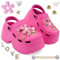 CityComfort Sabots de Jardin pour Femme avec Charms - Chaussures Mules Légères pour Jardin, Plage, Piscine(Rose, 38-39 EU)