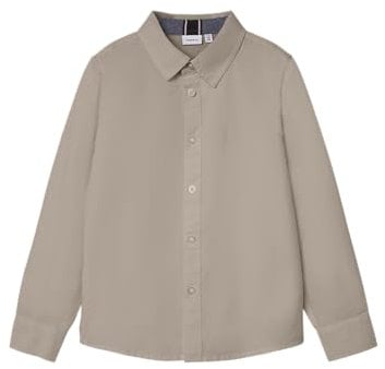NAME IT Jungen Nkmnewsa Ls Shirt Noos Hemd, Pure Cashmere, 116 EU
