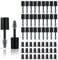 27 Pcs Empty Mascara Tube and Wand, 3ml Mini Eyelash Cream Clear Container Bottle with Rubber Inner Plug, Mascara Tubes Empty for Castor Oil (Black)