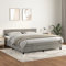 Willood Boxspringbett mit Matratze Hellgrau 180x200 cm SamtHorizontale Streifen