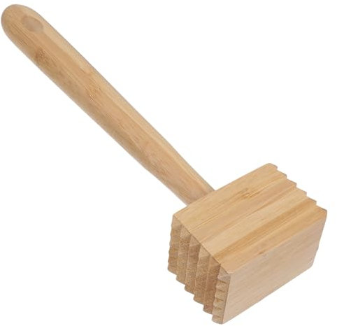 Amosfun Maillet D'attendrisseur De Viande en Bois De Cuisine Outil De Préparation De Marinade De Marteau De Steak De Marteau De Volaille De Poulet en Bois