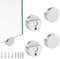 4 pezzi Ganci per Specchio a Muro, Appendi Specchio Clip per Specchio Supporto Vetro Clip in Lega di Zinco Kit di Fissaggio a Parete per Specchio e Vetro Spessi 5 mm, con Tasselli e Viti