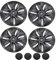 4 Stück Radkappen kompatibel for Tesla Model Y 2020–2024, 19 Zoll Gemini Style Radkappen Ersatz Verbesserung Felgenschutz(4PCS Matte Black)