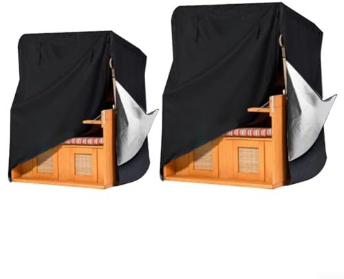 210D Oxford Tuch Strandkorb Abdeckung hält Ihre Outdoor-Stühle trocken und sicher vor Elementen (135x105x175)