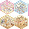 Wnqou 4 Sets DIY 3D Haus Aufkleber, Kleiderladen & Mini Convenience Store Szene Aufkleber - Niedliche Cartoon-Szene Sticker für Erwachsene und Kinder - Spaß Aufkleber Spiele für Mädchen