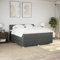 IKAYAA Boxspringbett 200 x 200 cm mit Matratze, Topper & Kopfteil, Bett mit Matratze und Lattenrost 200 x 200 cm Polsterbett 200 x 200 cm Dunkelgrau