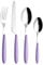 EXZACT Cutlery Set 16pcs Stainless Steel with Colour Handles -EX07 (Lilac x 16)