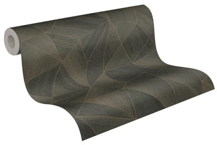 Livingwalls Daniel Hechter Design-Tapete - Strapazierfähige Vliestapete in Grafik-Optik - 10,05 m x 0,53 m - Schwarz, Braun, Gold, Metallic - Made in Germany – 361334