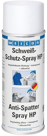 WEICON Spray anti-sudore HP, senza silicone per separare il sudore, impedisce l'adesione agli schizzi di sudore, trasparente