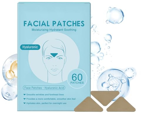 60 Stk Zornesfalten Pflaster, Zornesfalten Pflaster Für Die Nacht, Pflaster Gegen Zornesfalten, Facial Patches Zornesfalte, Mit Hyaluron, Anti Falten Pflaster, Faltenpflaster