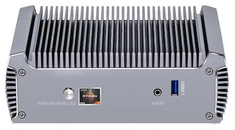 AdvanElink Ryzen 5 4500U Industrial Mini PC Fanless, 6 Cores up to 4.0 GHz, Barebone System, 2 x 100/1000M LAN, 2 x HDMI2.0, WiFi6 AX, Win11 Pro