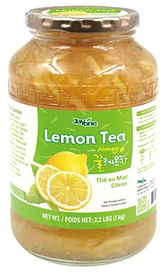Jayone Honey Lemon Tea, Lemon Preserve, Marmalade, 100% Sugar, No Fructose, For Iced & Hot Tea, Jam, Salad Dressing, Sauce (2.2 lbs)