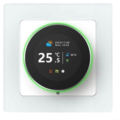 HomeVortex Smart WiFi Knob Floor Heating Thermostat Programmable Switch APP & Voice Control,Temperature Protection,For Home Heating Systems(wall-mounted boiler)