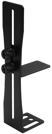 ELFJMZP Black Steel Graphics Card Support Stand for Tempered Glass Chassis, Reversible Slider & Multi-Size Mounting Screws Kit
