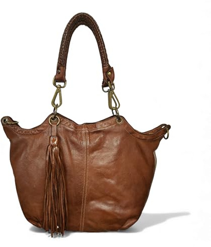 Bayside BS575 Hobo Gaia Tasche aus echtem Leder, elysia, Large