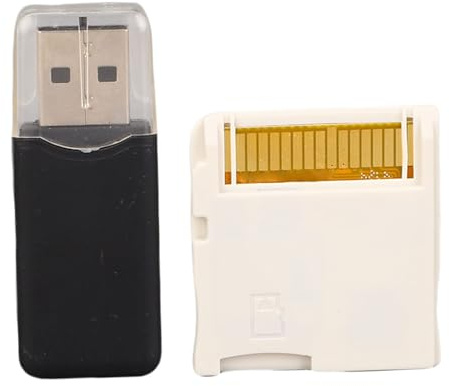 Denash ASIC-Chip-Videospiel-Flash-Karte, Schnelle, Stabile, Energieeffiziente Leistung mit Kartenleser, für NDSL NDSi NDSi XL 2DS 3DS 3DS XL NEU 3DS NEU 3DS XL 2DS XL (White)