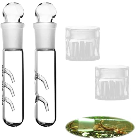 4-Teiliges Set Schneckenfalle Aquarium,2-Loch Und 3-Loch Klarglas Planarienfalle Aquarium,Hohe Effizienz Aquarium Schneckenfalle,Geeignet FüR Schnecken Und Blutegel In Fischbecken Und Aquarien.
