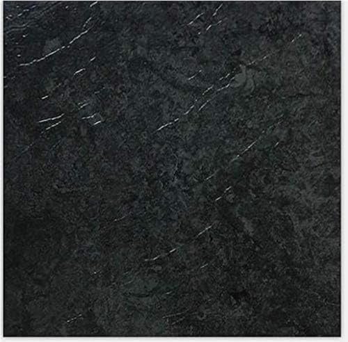 PRADICHI Self Adhesive Vinyl Floor Tiles - Dark Slate Grey Peel and Stick Waterproof Flooring - Durable DIY Tiles for Kitchen, Bathroom & Bedroom (Pack of 20)