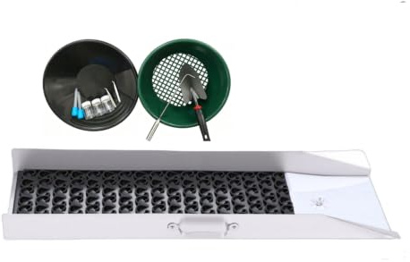 Fafeicy Kit de Búsqueda de Oro Herramienta de Minería Integral | Juego de prospección de aluminio con botellas, goteros, pinzas, adecuado para ríos, arroyos y búsqueda de oro