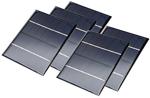 sourcing map 5Pcs 6V 200mA poly module de panneau de cellule solaire bricolage pour téléphone jouets chargeur