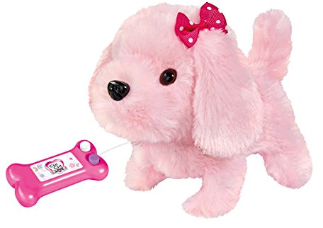 Simba 105893237 - ChiChi Love Little Puppy, zwei Funktionen, kabelgesteuert, läuft, bellt und wackelt mit dem Schwanz, 17cm, ab 3 Jahren
