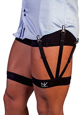 NV Holders: S-HOLDER – Premium-Hemdenhalter für Männer, Hemden-Tucker, Hemdenhalter – Halten Sie Ihr Hemd perfekt eingesteckt mit unseren bequemen und verstellbaren Hemden-Tuckern - M, Black