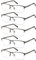 EYECEDAR 5 Stuks Lesebrille Herren Anti-blaues licht Halbrahmen rechteckig Federscharniere Lesebrille 1,75