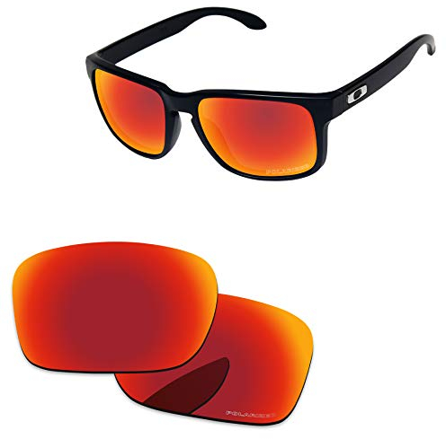PapaViva Ersatzlinsen für for Oakley Holbrook Feuerrot - Polarisiert