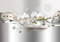 wandmotiv24 Fototapete Orchidee Ornamente Muster, XXL 400 x 280 cm - 8 Teile, Wanddeko, Wandbild, Wandtapete, Blumen, Perle, Linien M1115