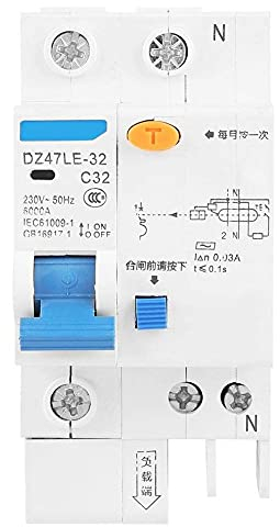 Disjoncteur différentiel - Produits de protection 30 mA 230 V DZ47LE-32 1P + N C32 - Disjoncteur FI