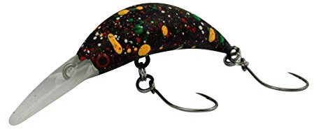 Fishing Tackle Max Unisex – Erwachsene 10C5200342C10 FTM Mega Masu MR Wobbler 3,5cm 35mm 2,5g UV Camou Braun 5200342 Ultra Light Fischen Forellenangeln Barschangeln, Bunt, Normal