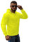 OZONEE Herren Hoodie Sweatjacke Kapuzenpullover Sweatshirt Farbvarianten Kapuzenjacke Kapuzenpulli mit Reißverschluss Langarm Sport Style Casual Fitness Training Basic J.Style 2008 GELB-NEON L