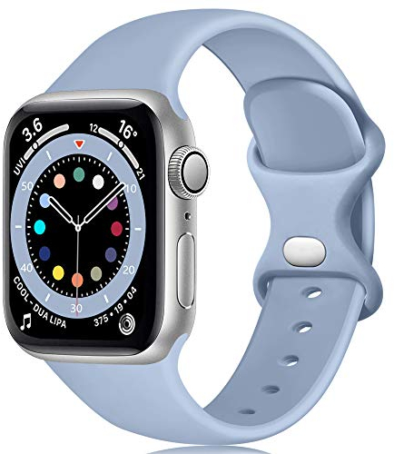 Epova Armband Kompatibel mit Apple Watch Armband 38mm 40mm 41mm 42mm, Weiches Silikon Ersatz Armband Kompatibel mit iWatch SE Series 10 9 8 7 6 5 4 3 2 1, Lila