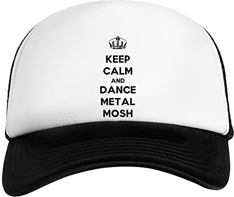 Keep Calm and Dance Metal Mosh Weiß Schwarz Unisex Kinder Baseball Cap Kids White Black