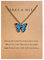 wojonifuiliy Bohemiankette Schmetterling Damen Modeschmuck, Necklace Women Charme Vintage Tierkette Anhänger Schlüsselbein Kette Halsketten Kragen für Frauen, Damen mit Anhänger (A1-BU)